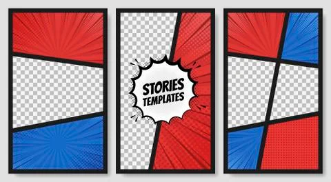 Comic speech bubbles. Comic Book page elements. Comic clouds effects collecti 스톡 일러스트