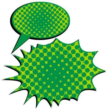 Comic speech bubbles with dots Stock Illustration