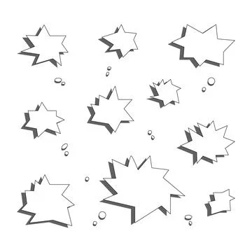 Comic Speech Bubbles Elements Set Иллюстрация