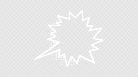 Comic speech bubbles with halftone shadows in pop art style graphic animation Stock Footage 296741058
