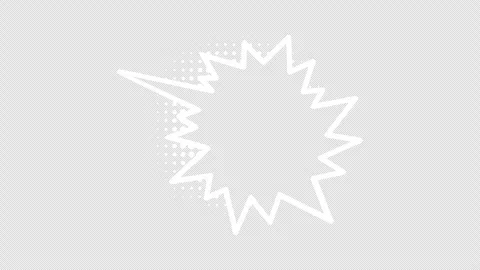 Comic speech bubbles with halftone shadows in pop art style graphic animation Stock Footage 296741125