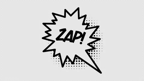 Comic speech bubbles with halftone shadows in pop art style graphic animation Stock Footage 296741288