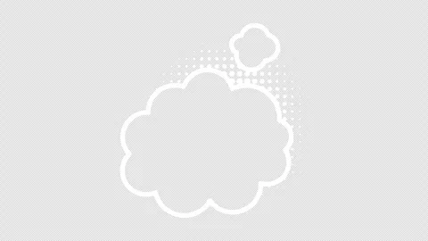 Comic speech bubbles with halftone shadows in pop art style graphic animation Stock Footage 296797869