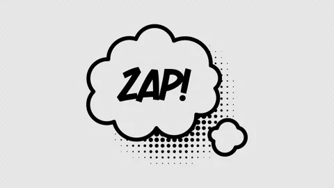 Comic speech bubbles with halftone shadows in pop art style graphic animation Stock Footage 296798249