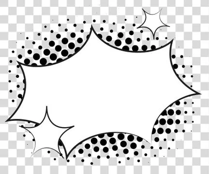 Comic speech bubbles with halftone shadows. Vector illustration eps 10 isolated Stock Illustration