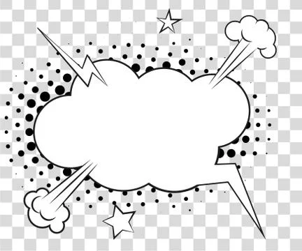 Comic speech bubbles with halftone shadows. Vector illustration eps 10 isolated Illustrazione stock