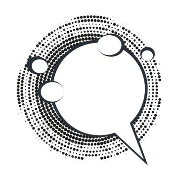 Comic speech bubbles with halftone shadows. Vector illustration eps 10 isol.. Illustrazione stock