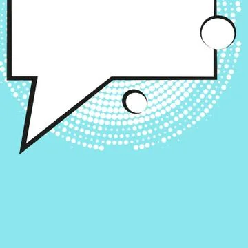 Comic speech bubbles with halftone shadows. Vector illustration eps 10 isol.. Stock Illustration