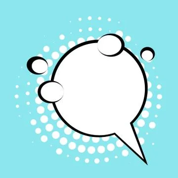 Comic speech bubbles with halftone shadows. Vector illustration eps 10 isol.. Stock Illustration