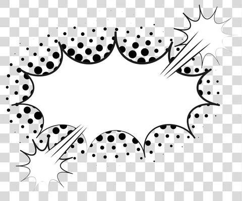 Comic speech bubbles with halftone shadows. Vector illustration eps 10 isolat Stock Illustration