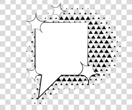 Comic speech bubbles with halftone triangles shadows. Vector illustration eps 10 Stock-Illustration