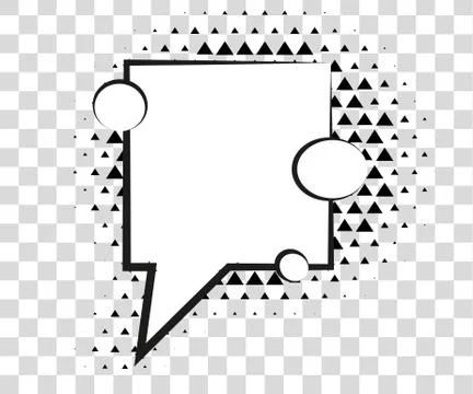 Comic speech bubbles with halftone triangles shadows. Vector illustration eps 10 イラスト素材