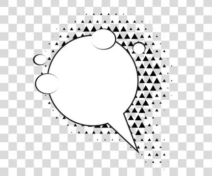 Comic speech bubbles with halftone triangles shadows. Vector illustration eps 10 Illustrazione stock