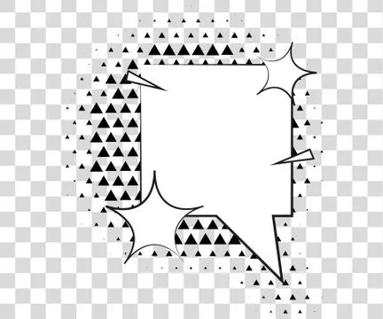 Comic speech bubbles with halftone triangles shadows. Vector illustration eps 10 Illustrazione stock