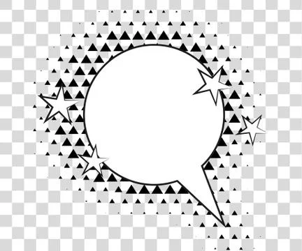 Comic speech bubbles with halftone triangles shadows. Vector illustration eps 10 Illustrazione stock