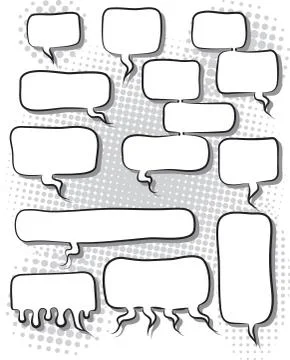 Comic speech bubbles 스톡 일러스트