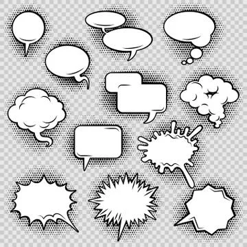 Comic speech bubbles Stock Illustration