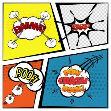 Comic Speech Bubbles Stock Illustration