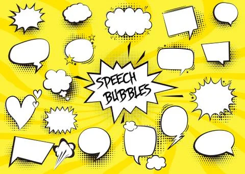 Comic Speech Bubbles Stock Illustration