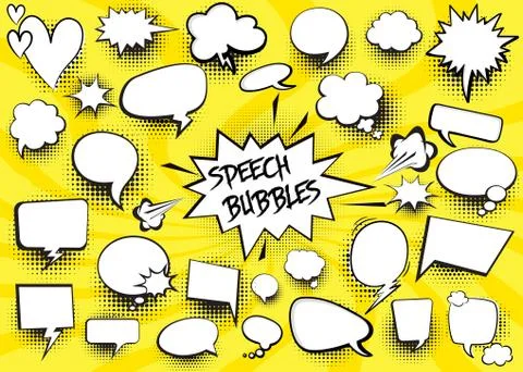 Comic Speech Bubbles Stock Illustration