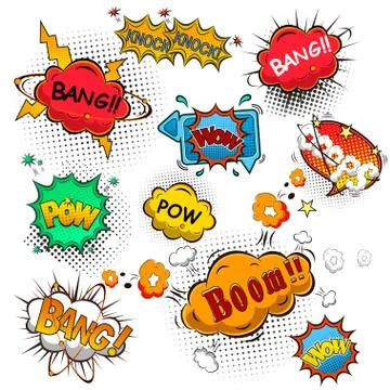 Comic speech bubbles Stock Illustration