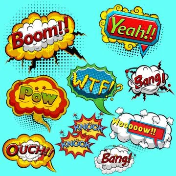 Comic speech bubbles Stock Illustration