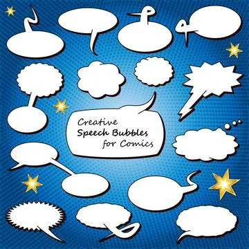 Comic Speech Bubbles Retro Collection. Vector illustration Stock Illustration