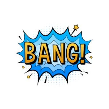 Comic speech bubbles with text Bang. Vintage cartoon illustration. Symbol Stock Illustration