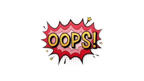 Comic speech bubbles with text oops. Vintage cartoon illustration. Symbol Stock Footage 156621029