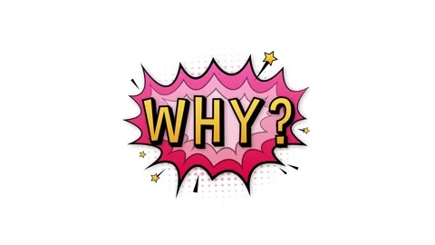 Comic speech bubbles with text Why. Vintage cartoon illustration. Symbol Stock Footage 156620855