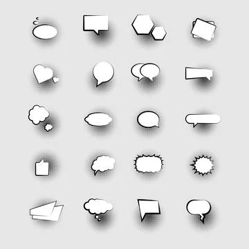 Comic speech bubbles vector illustration Stock-Illustration