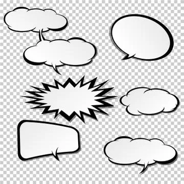 Comic speech bubbles,Vector Illustration Illustrazione stock