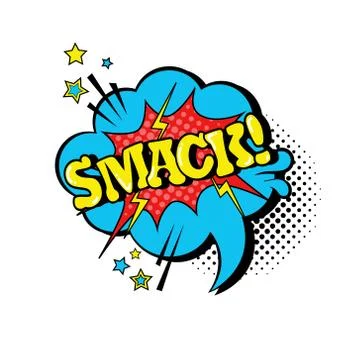 Comic Speech Chat Bubble Pop Art Style Smack Expression Text Icon Stock Illustration