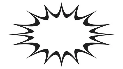 Comic speech speak, cartoon chat box, text think balloon boom Stock Illustration