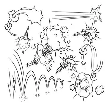 Comic speech Speed bubbles icons collection 42 Stock Illustration