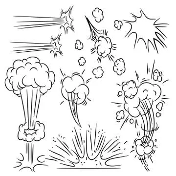 Comic speech Speed bubbles icons collection 44 Stock Illustration