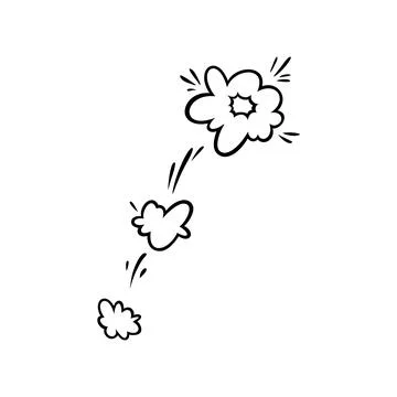 Comic speed effect clouds. Explosion bubbles and smoke. Vector illustration 스톡 일러스트