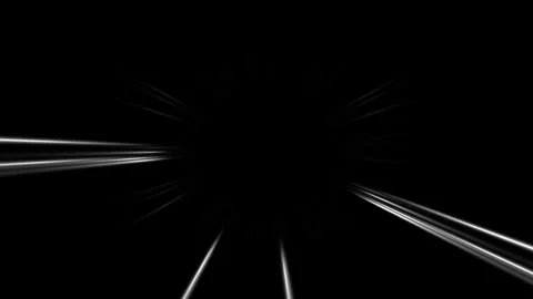 Comic Speed Lines  Animation on black Background for Action and Impact Scenes. Video stock 327629622