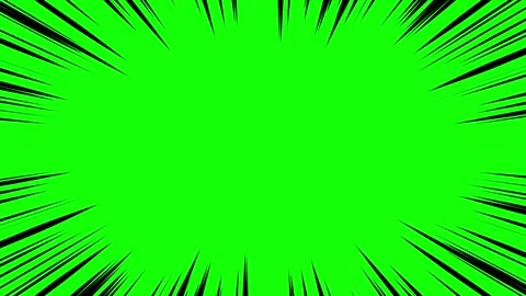 Comic Speed Lines Animation Green Screen Stockbeeldmateriaal 311580977