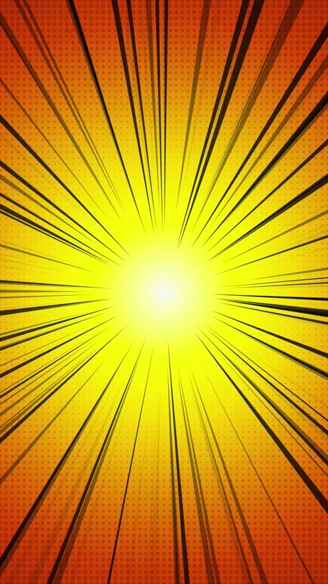 Comic speed lines animation seamless loop vertical background Stock Footage 346934070