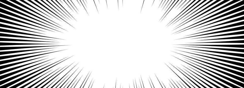 Comic speed lines background. Cartoon book sunburst background. Superhero radial Stock Illustration