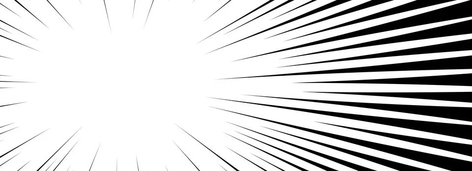 Comic speed lines background. Cartoon book explosion effect. Superhero radial Illustrazione stock