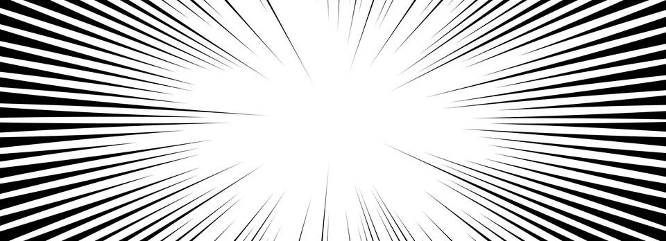 Comic speed lines background. Cartoon book explosion effect. Superhero radial Illustrazione stock