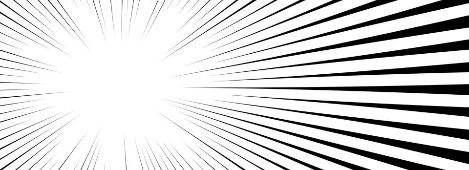 Comic speed lines background. Cartoon book explosion effect. Superhero radial Stock Illustration