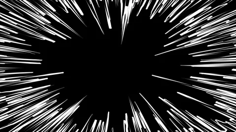 Comic Speed lines in Black White Stock Footage 244893624