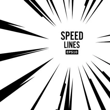 Comic Speed Lines Vector. Explosion Vector Illustration. Square Stamp Stock Illustration