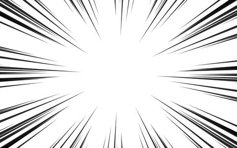 Comic speed radial background. Vector illustration. Illustrazione stock