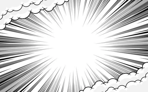 Comic speed radial background. Vector illustration. 스톡 일러스트