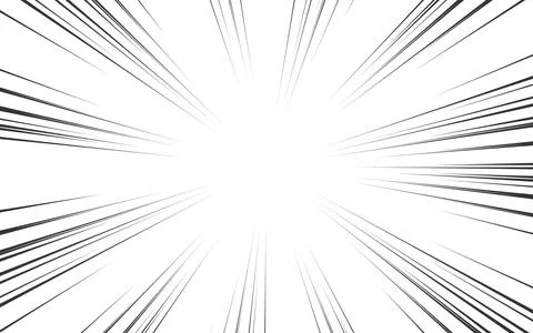 Comic speed radial background. Vector illustration. Illustrazione stock
