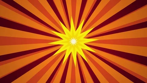 Comic starburst explosion graphic seamless loop motion background Stock Footage 345394302